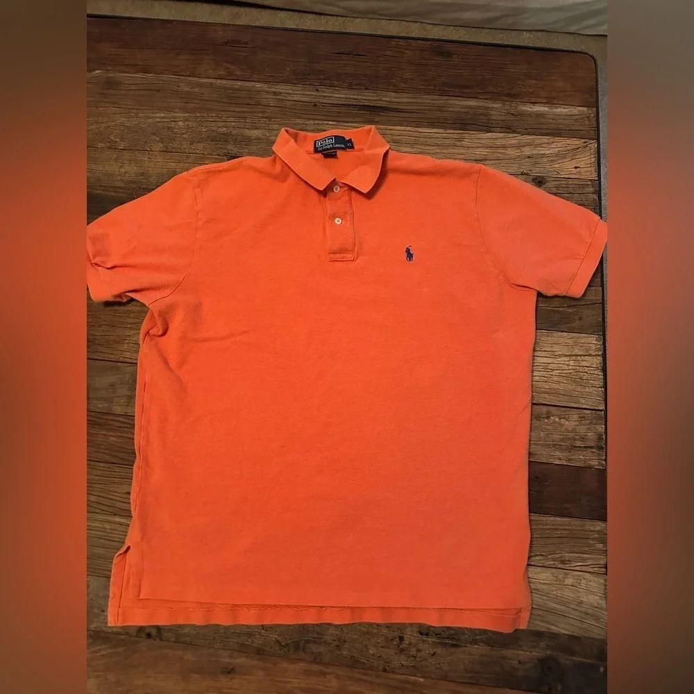 Ralph Lauren Men's Bright Orange Polo Shirt - XL